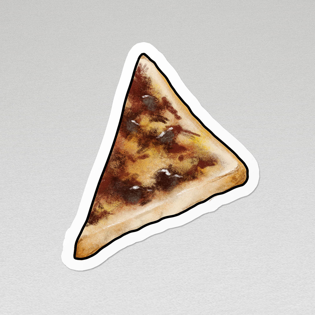 image of an Aussie breakfast brown vegemite spread on toast vinyl sticker with white border